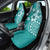 Cook Islands Car Seat Cover Teal Hibiscus And Stars