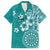 Cook Islands Hawaiian Shirt Teal Hibiscus And Stars