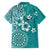 Cook Islands Hawaiian Shirt Teal Hibiscus And Stars