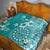 Cook Islands Quilt Teal Hibiscus And Stars