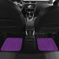 Cook Islands Car Mats Purple Hibiscus And Stars LT05 Set 2pcs - Back Purple - Polynesian Pride