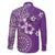 Cook Islands Family Matching Long Sleeve Bodycon Dress and Hawaiian Shirt Purple Hibiscus And Stars