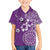 Cook Islands Family Matching Off Shoulder Maxi Dress and Hawaiian Shirt Purple Hibiscus And Stars