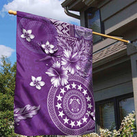 Cook Islands Garden Flag Purple Hibiscus And Stars LT05 - Polynesian Pride