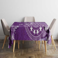 Cook Islands Tablecloth Purple Hibiscus And Stars LT05 - Polynesian Pride