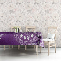 Cook Islands Tablecloth Purple Hibiscus And Stars LT05 - Polynesian Pride