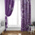 Cook Islands Window Curtain Purple Hibiscus And Stars