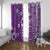 Cook Islands Window Curtain Purple Hibiscus And Stars