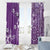 Cook Islands Window Curtain Purple Hibiscus And Stars