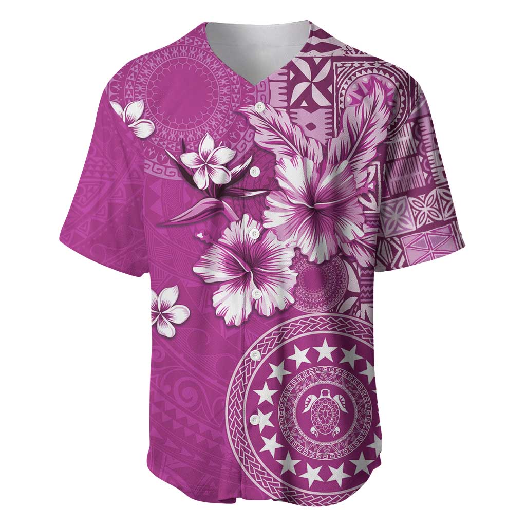 Cook Islands Baseball Jersey Fandango Hibiscus And Stars