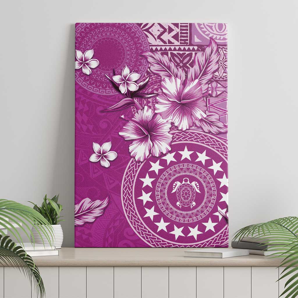Cook Islands Canvas Wall Art Fandango Hibiscus And Stars LT05 - Polynesian Pride