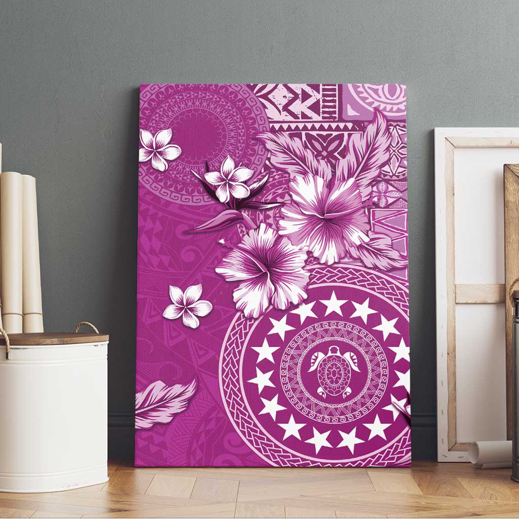 Cook Islands Canvas Wall Art Fandango Hibiscus And Stars LT05 - Polynesian Pride