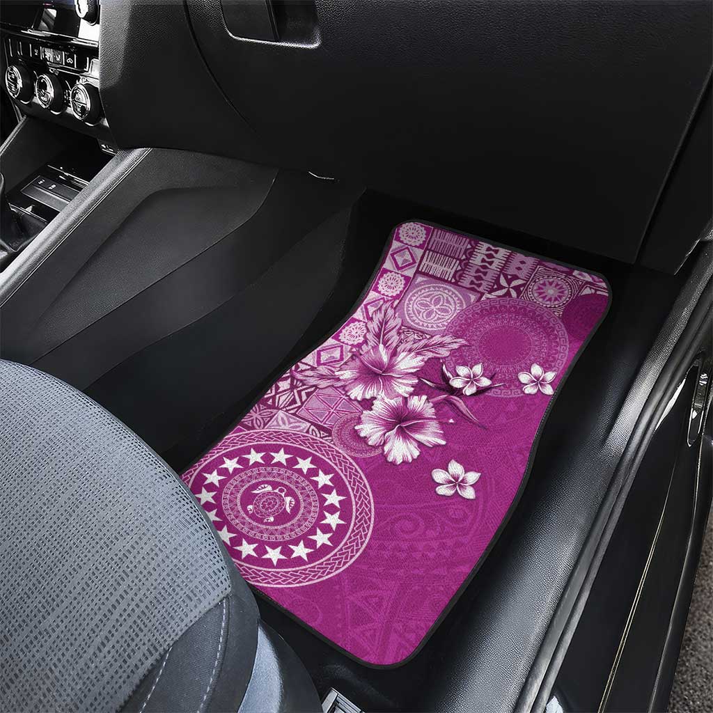 Cook Islands Car Mats Fandango Hibiscus And Stars LT05 - Polynesian Pride