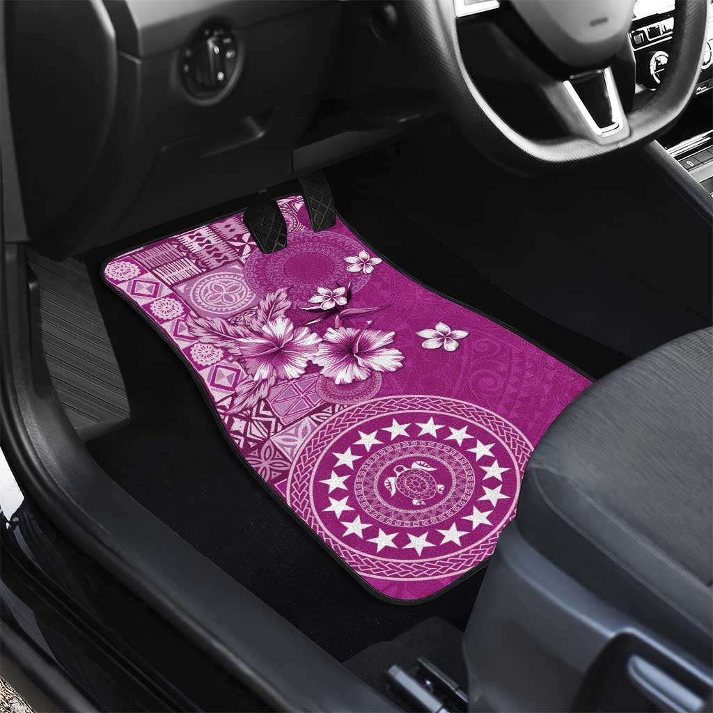 Cook Islands Car Mats Fandango Hibiscus And Stars LT05 - Polynesian Pride
