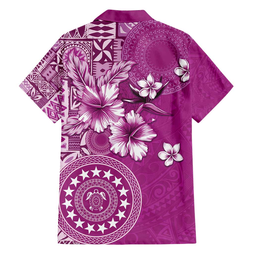 Cook Islands Family Matching Off Shoulder Maxi Dress and Hawaiian Shirt Fandango Hibiscus And Stars