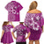 Cook Islands Family Matching Off Shoulder Short Dress and Hawaiian Shirt Fandango Hibiscus And Stars