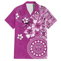 Cook Islands Family Matching Puletasi and Hawaiian Shirt Fandango Hibiscus And Stars