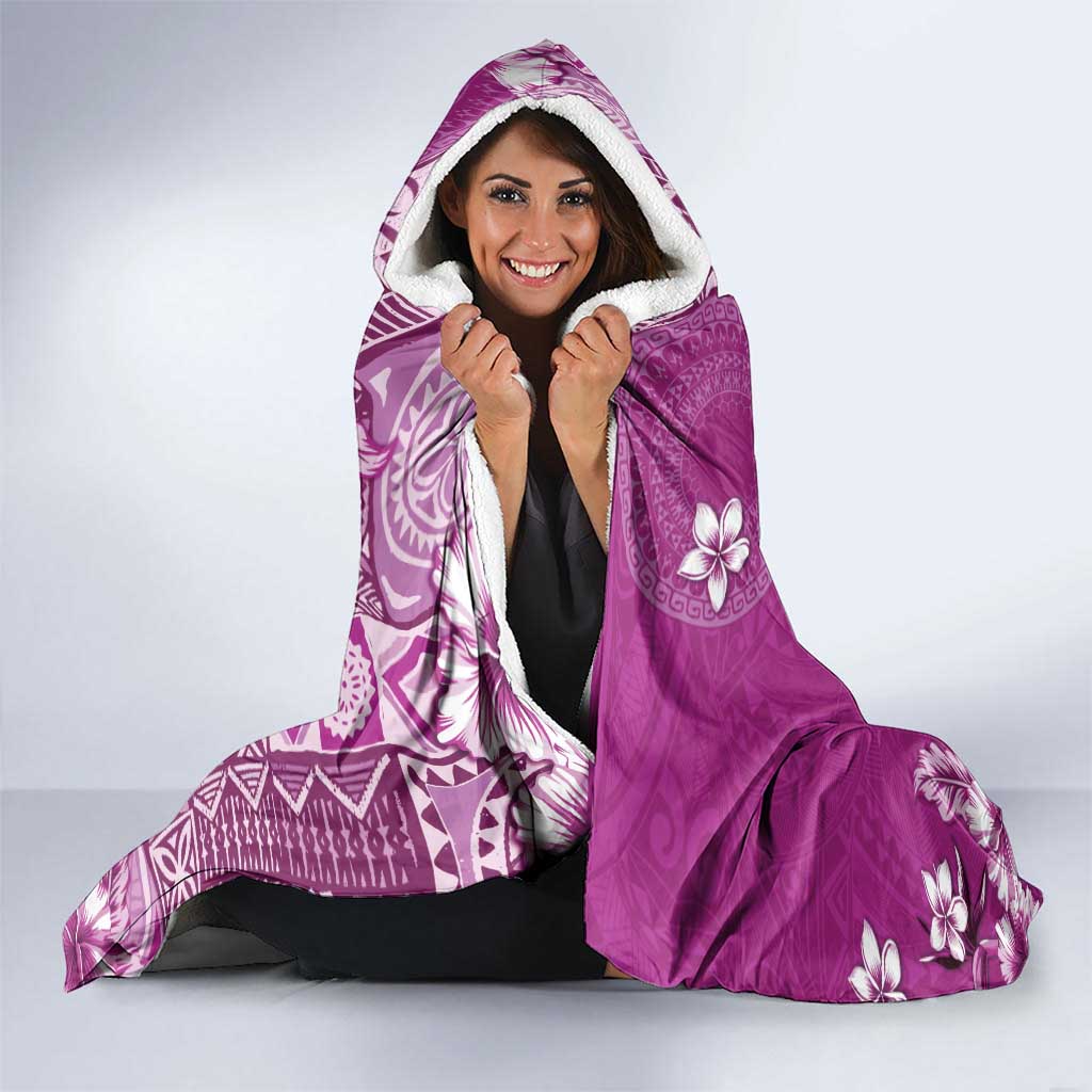 Cook Islands Hooded Blanket Fandango Hibiscus And Stars LT05 - Polynesian Pride