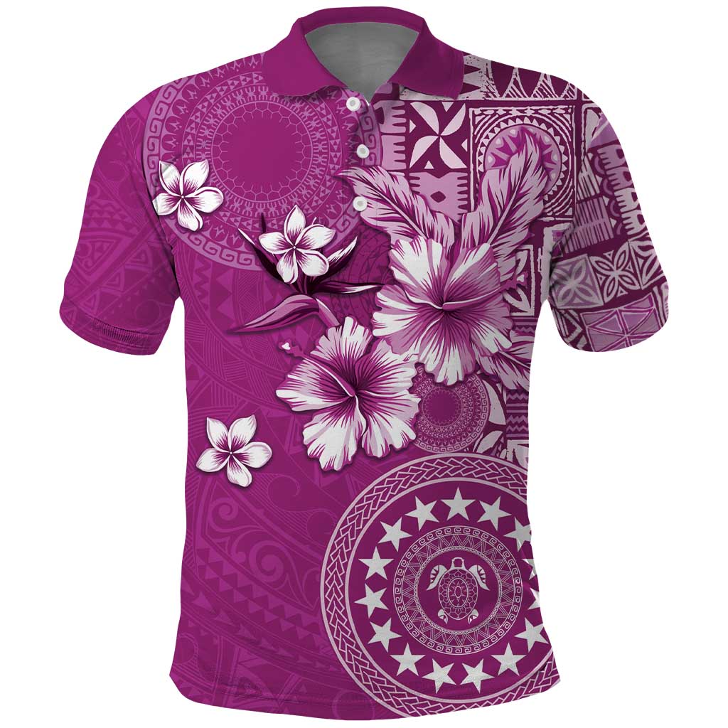 Cook Islands Polo Shirt Fandango Hibiscus And Stars