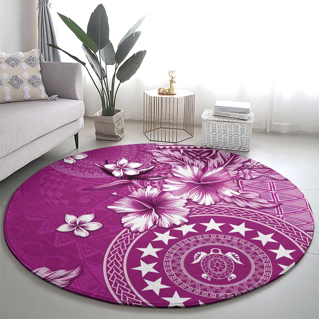Cook Islands Round Carpet Fandango Hibiscus And Stars