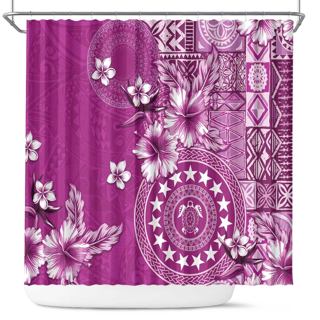 Cook Islands Shower Curtain Fandango Hibiscus And Stars