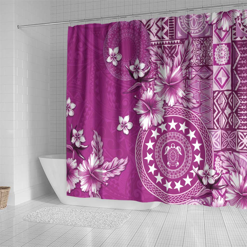 Cook Islands Shower Curtain Fandango Hibiscus And Stars
