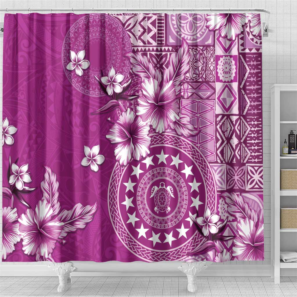 Cook Islands Shower Curtain Fandango Hibiscus And Stars