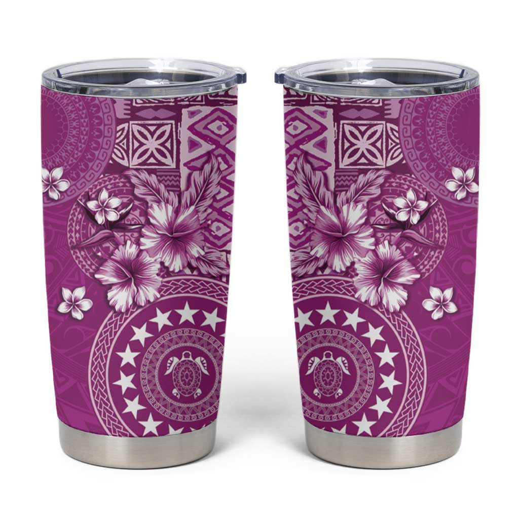 Cook Islands Tumbler Cup Fandango Hibiscus And Stars LT05 Fandango - Polynesian Pride