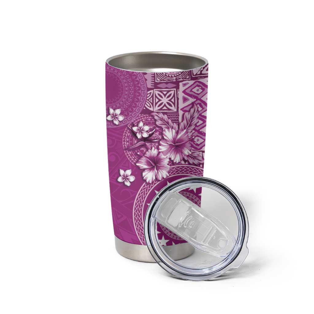 Cook Islands Tumbler Cup Fandango Hibiscus And Stars LT05 - Polynesian Pride