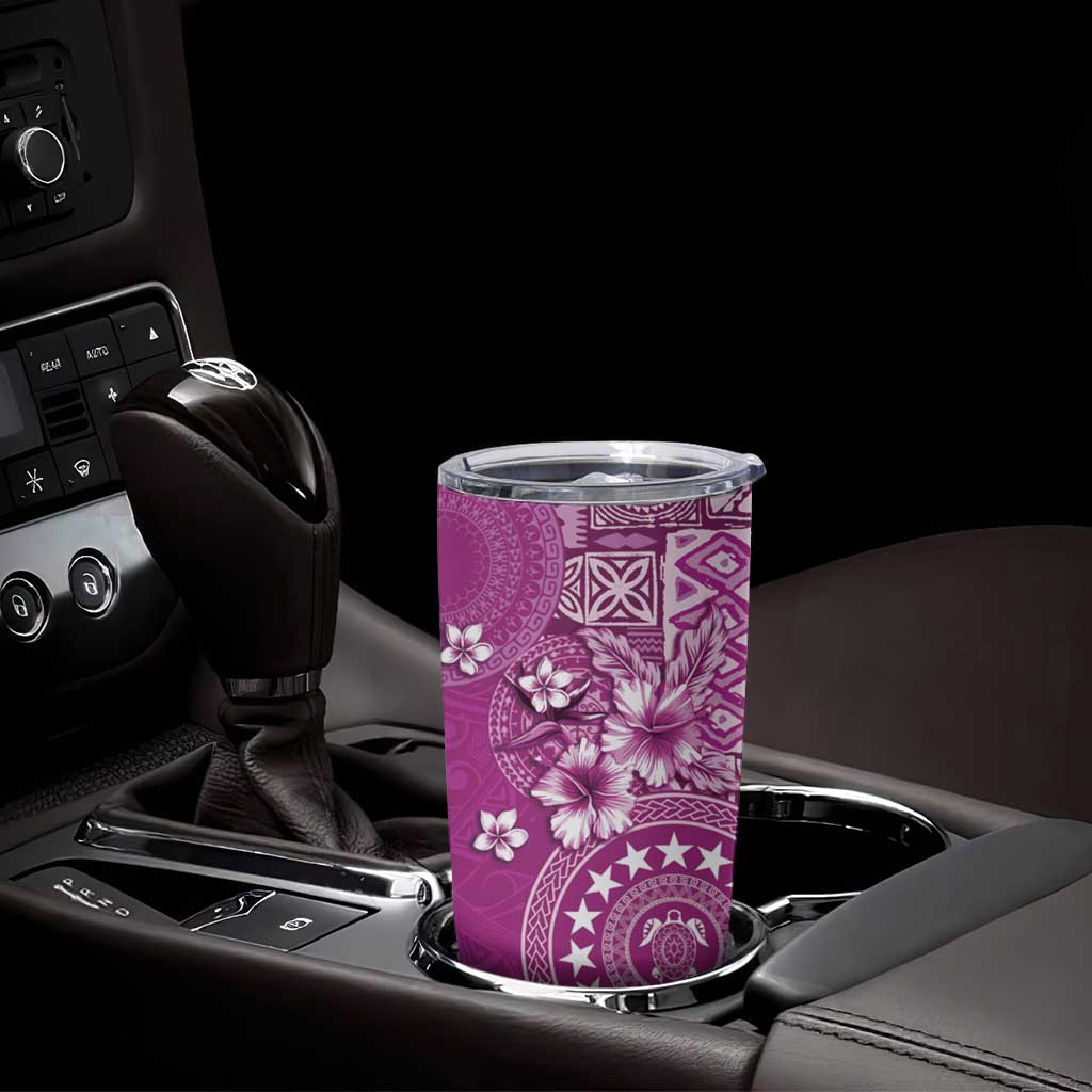 Cook Islands Tumbler Cup Fandango Hibiscus And Stars LT05 - Polynesian Pride