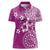 Cook Islands Women Polo Shirt Fandango Hibiscus And Stars