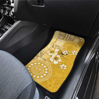 Cook Islands Car Mats Yellow Hibiscus And Stars LT05 - Polynesian Pride