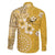 Cook Islands Family Matching Off Shoulder Maxi Dress and Hawaiian Shirt Yellow Hibiscus And Stars