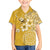 Cook Islands Family Matching Off Shoulder Maxi Dress and Hawaiian Shirt Yellow Hibiscus And Stars