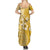 Cook Islands Family Matching Summer Maxi Dress and Hawaiian Shirt Yellow Hibiscus And Stars