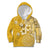 Cook Islands Kid Hoodie Yellow Hibiscus And Stars