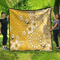 Cook Islands Quilt Yellow Hibiscus And Stars