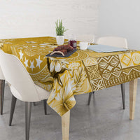 Cook Islands Tablecloth Yellow Hibiscus And Stars LT05 - Polynesian Pride