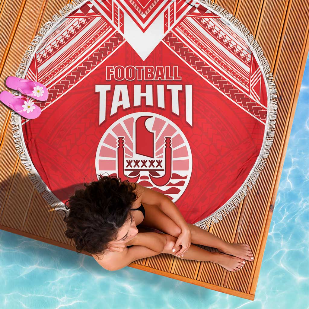 Tahiti Football Beach Blanket Coat Of Arms Polynesian Tribal Pattern