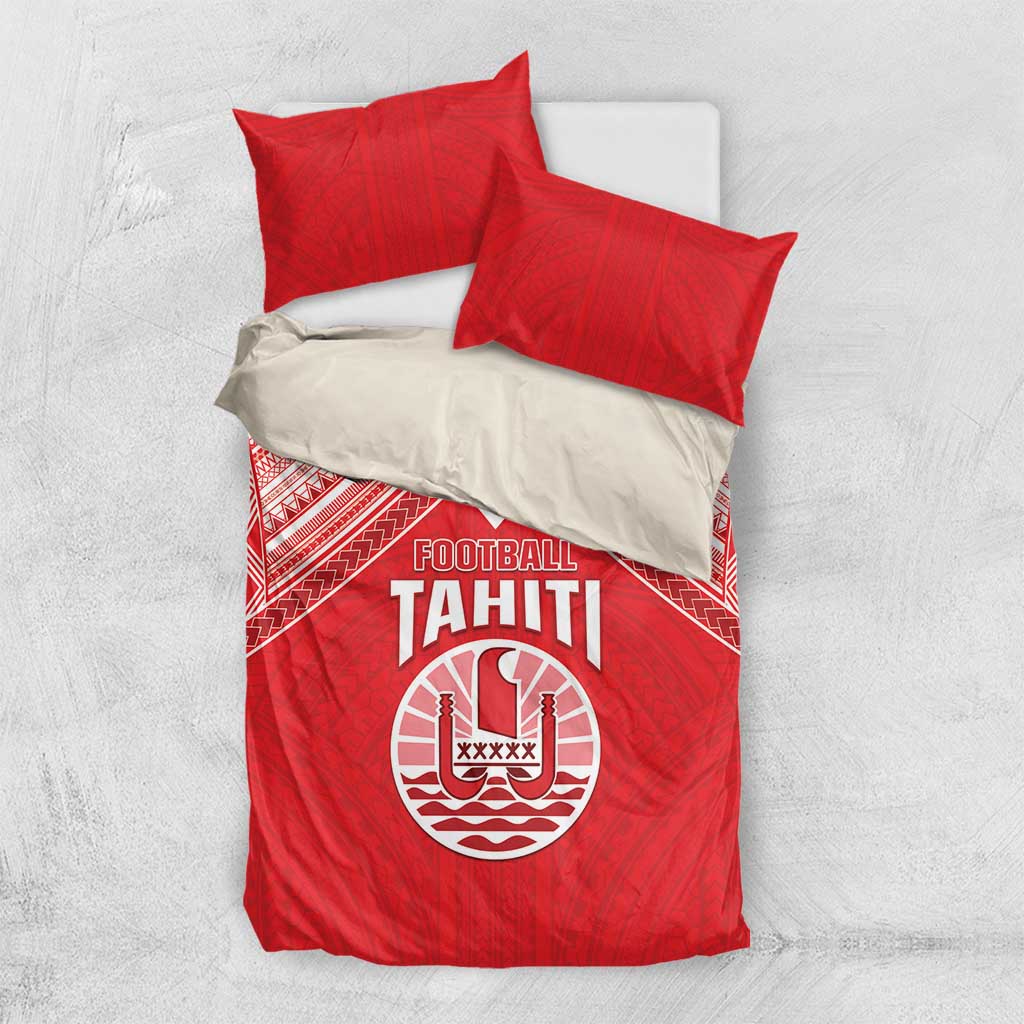 Tahiti Football Bedding Set Coat Of Arms Polynesian Tribal Pattern
