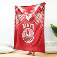 Tahiti Football Blanket Coat Of Arms Polynesian Tribal Pattern