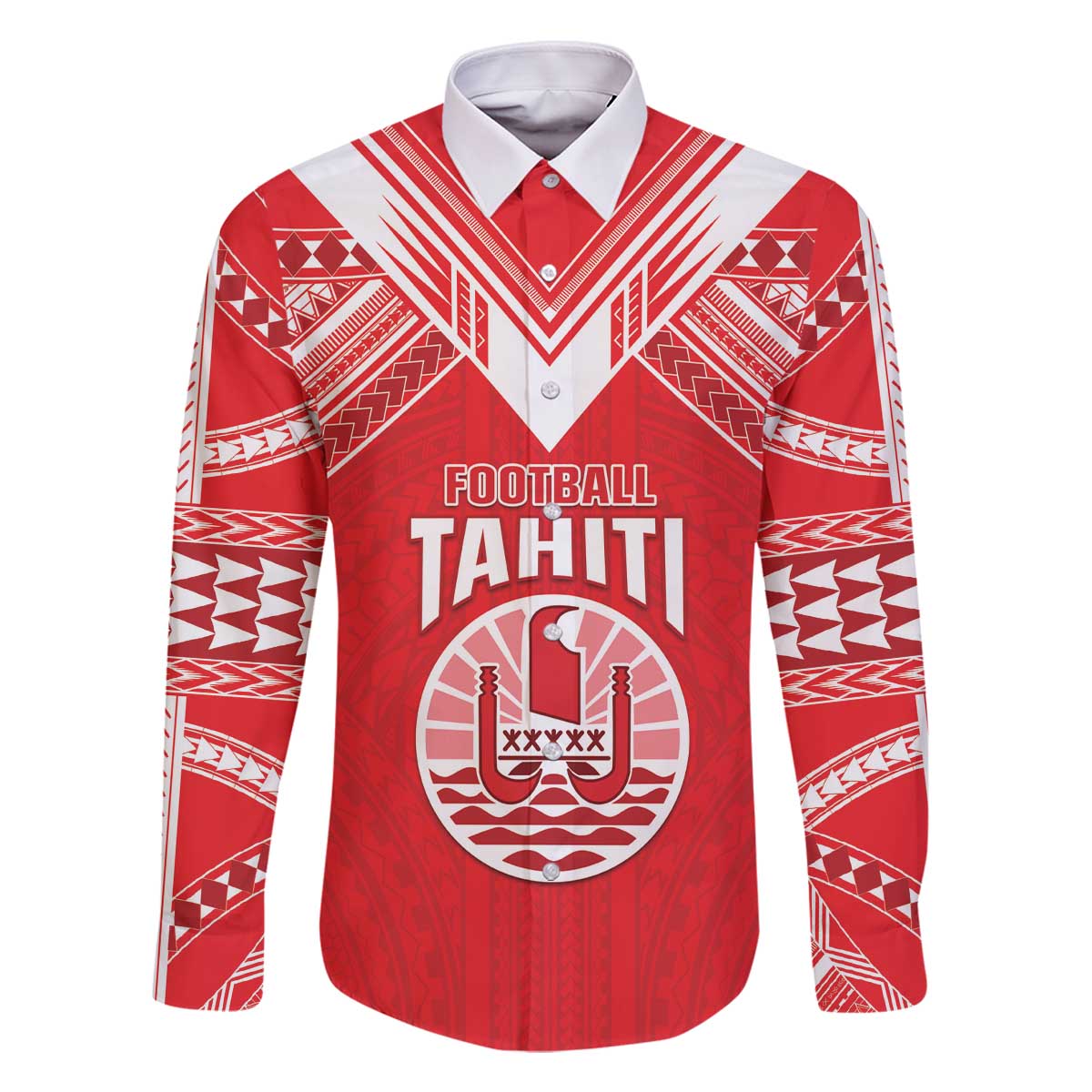 Custom Tahiti Football Family Matching Off The Shoulder Long Sleeve Dress and Hawaiian Shirt Coat Of Arms Polynesian Tribal Pattern
