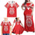 Custom Tahiti Football Family Matching Off Shoulder Maxi Dress and Hawaiian Shirt Coat Of Arms Polynesian Tribal Pattern