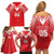 Custom Tahiti Football Family Matching Off Shoulder Short Dress and Hawaiian Shirt Coat Of Arms Polynesian Tribal Pattern