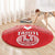 Tahiti Football Round Carpet Coat Of Arms Polynesian Tribal Pattern