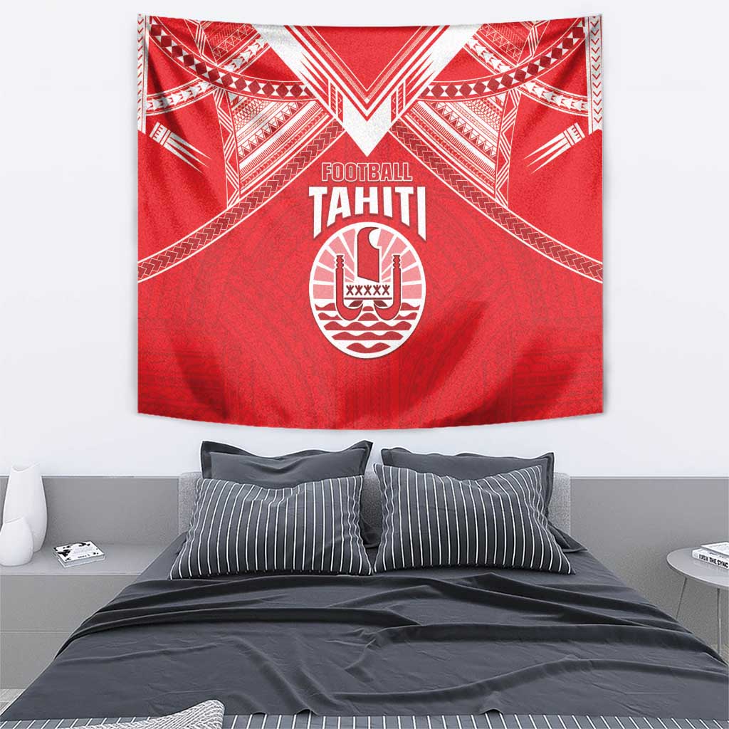 Tahiti Football Tapestry Coat Of Arms Polynesian Tribal Pattern