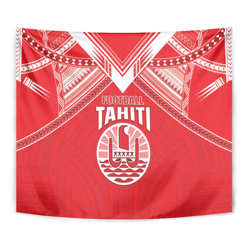 Tahiti Football Tapestry Coat Of Arms Polynesian Tribal Pattern