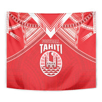 Tahiti Football Tapestry Coat Of Arms Polynesian Tribal Pattern