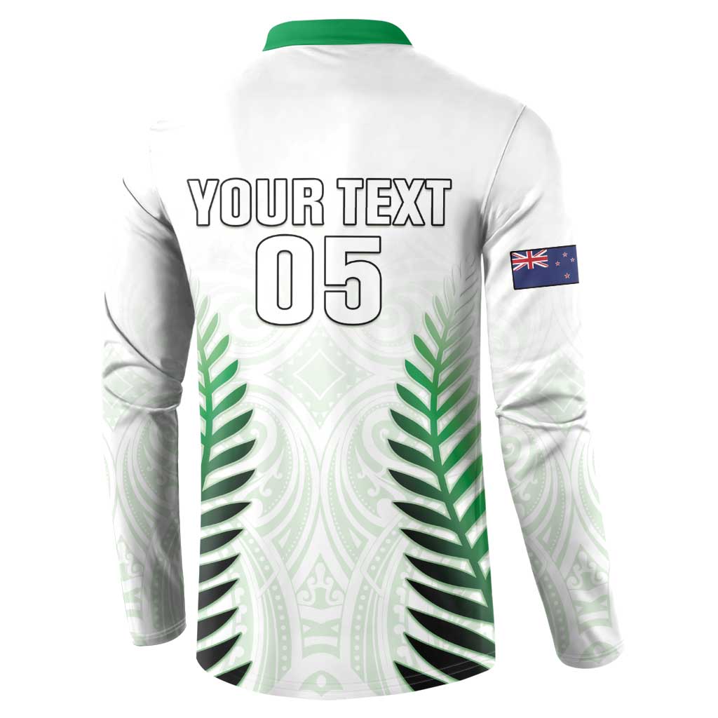 Custom New Zealand Fern Football Button Sweatshirt Simple Style LT05 - Polynesian Pride