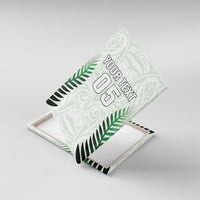 Custom New Zealand Fern Football Canvas Wall Art Simple Style LT05 With Frame White - Polynesian Pride